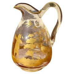 A. Clain & Perrier Fils - Crystal Carafe/pitcher With Japanese-style Decoration