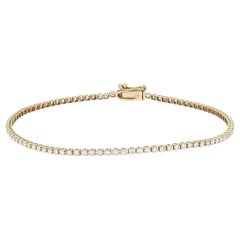 Klassisches 1,50CT Tennisarmband mit vier Zacken aus 18 Karat Roségold mit natürlichen Diamanten