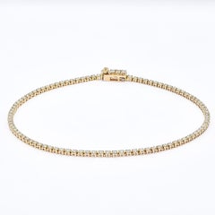 Diamanti naturali 1,50 carati in oro giallo 18KT Bracciale classico da tennis