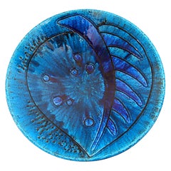 Classic Blue Chamotte Ceramic Bowl by Charlotte Hamilton for Rörstrand, 1940s
