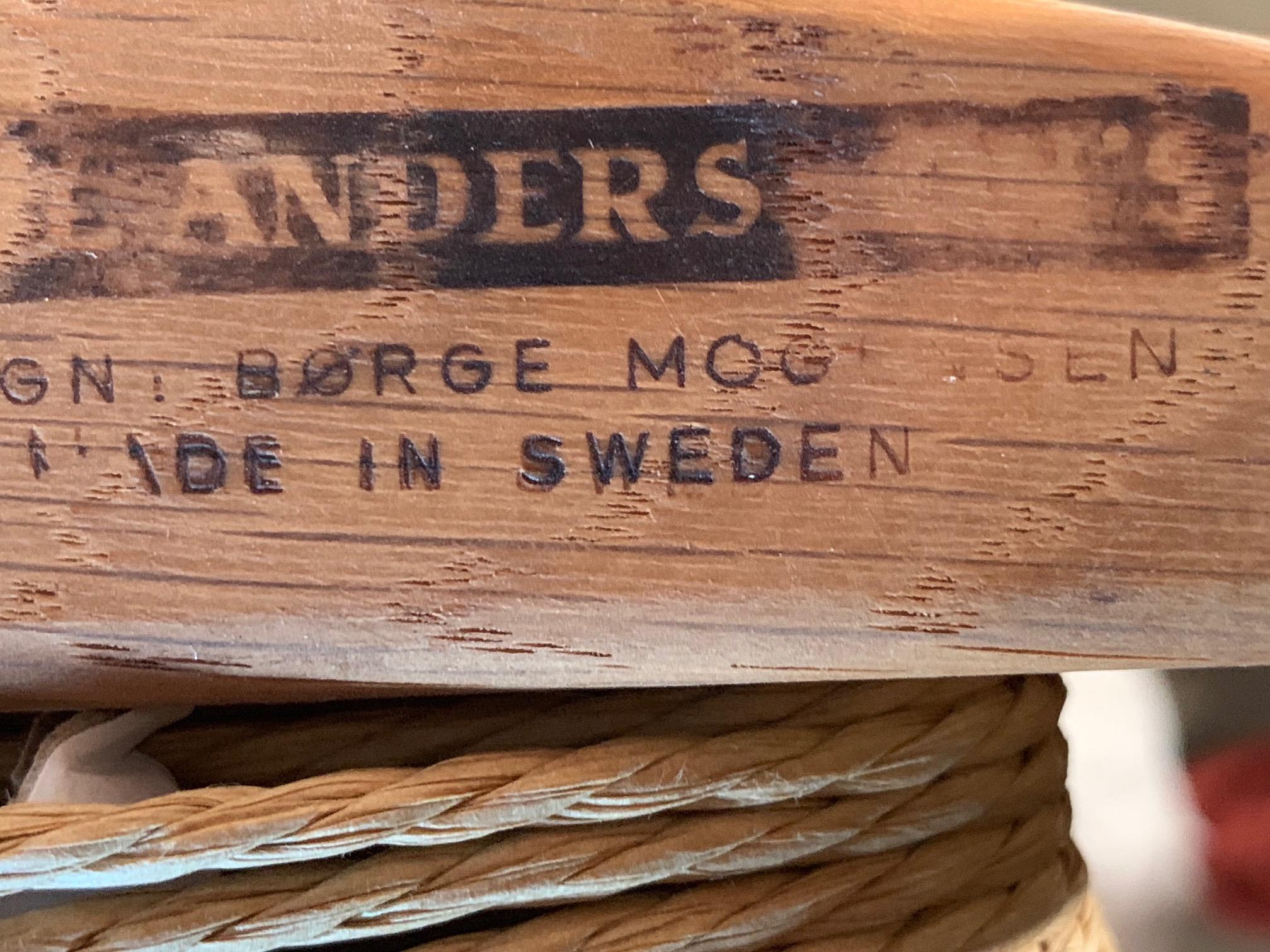Classic Børge Mogensen Oak and Papercord Chair 2