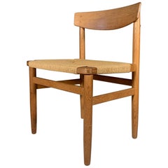 Classic Børge Mogensen Oak and Papercord Chair