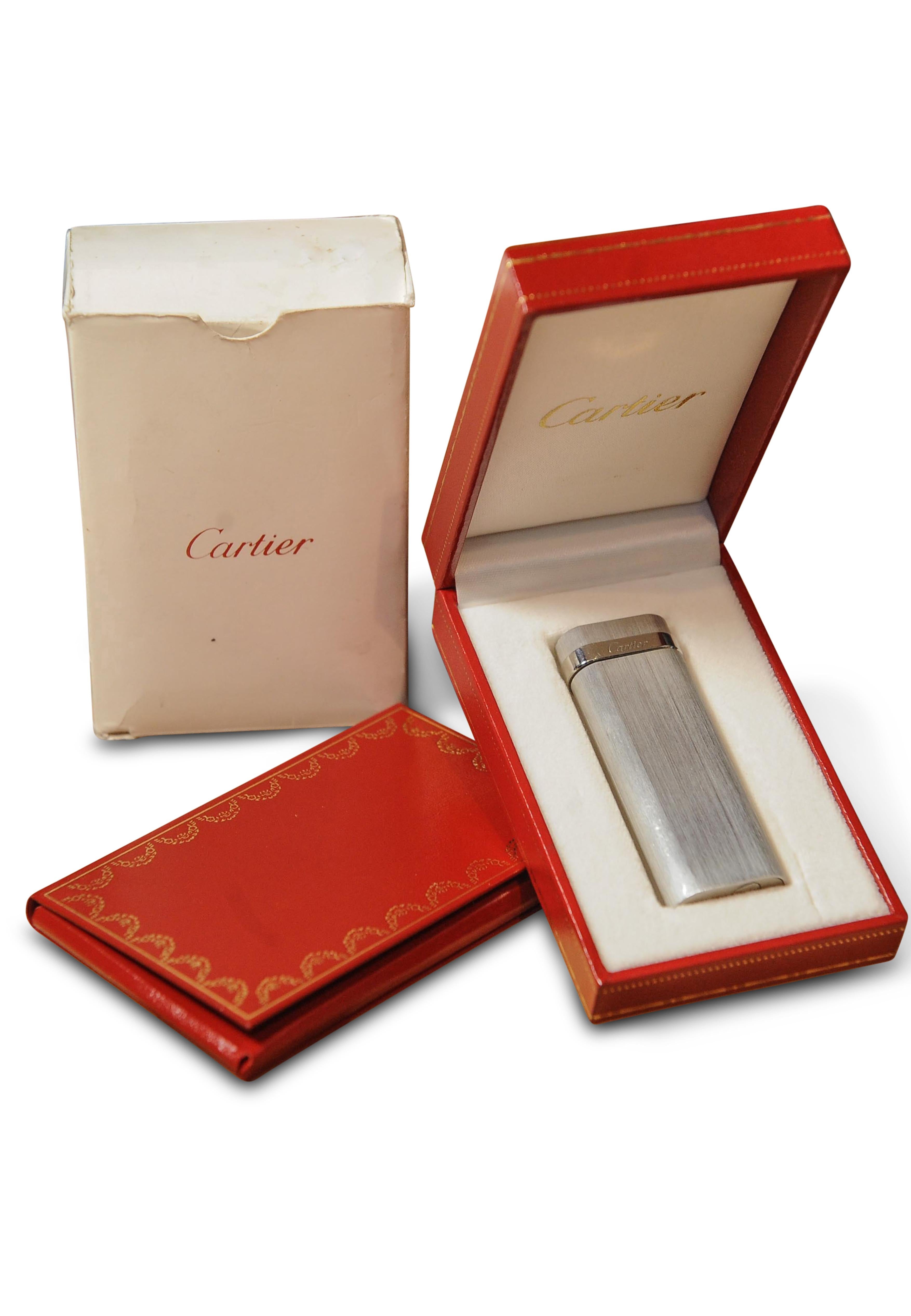 briquet cartier argent massif