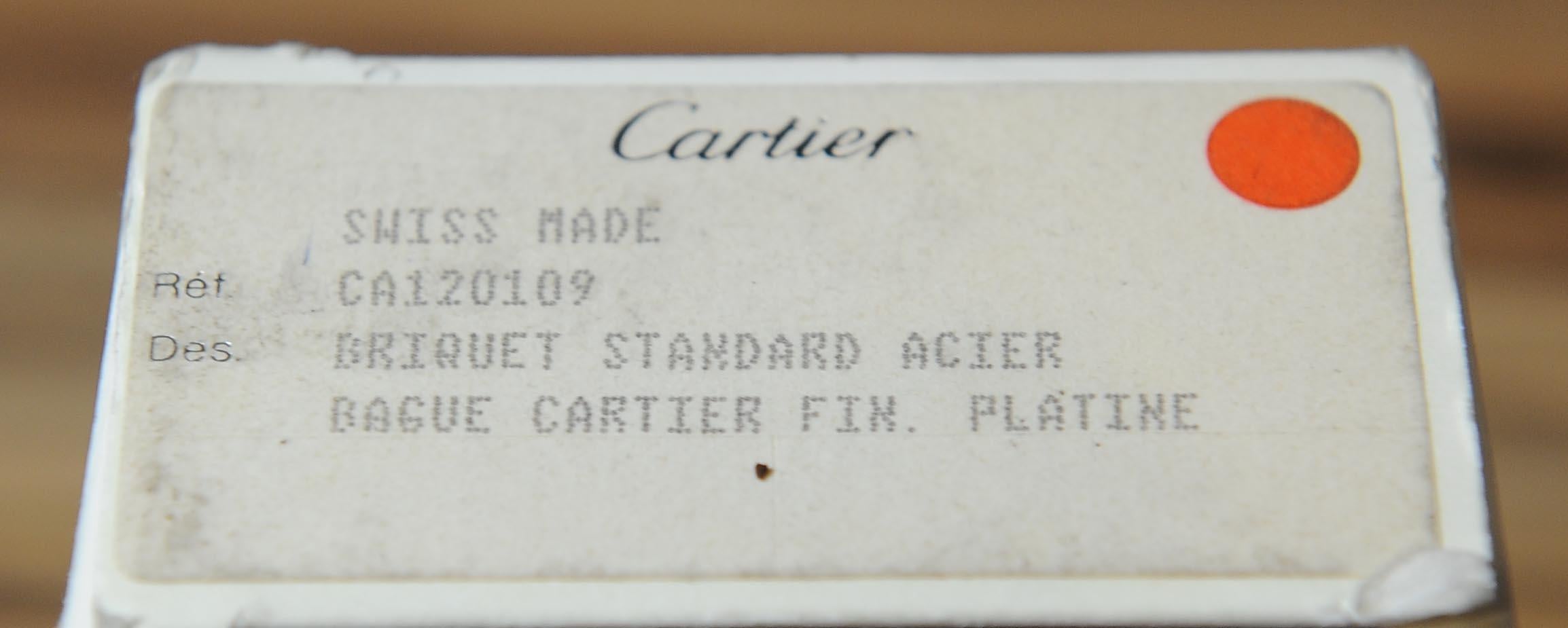 English A Classic Cartier Briquet Cigarette Lighter With Original Cartier Box