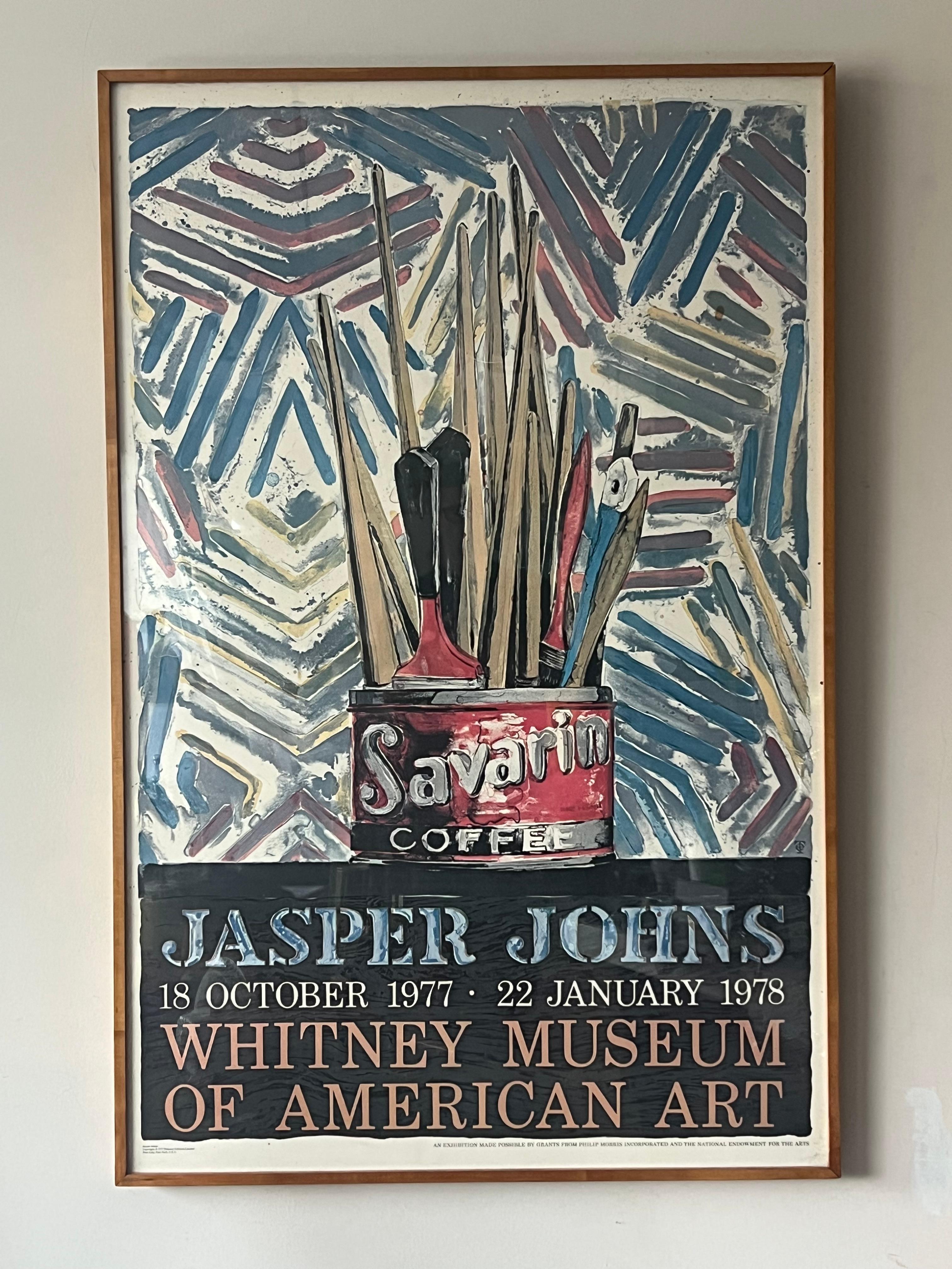 A Classic Jasper Johns Savarin Paint Poster 1977 Whitney Museum For Sale 6