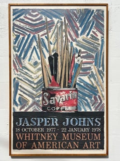 A Classic Jasper Johns Savarin Paint Poster 1977 Whitney Museum