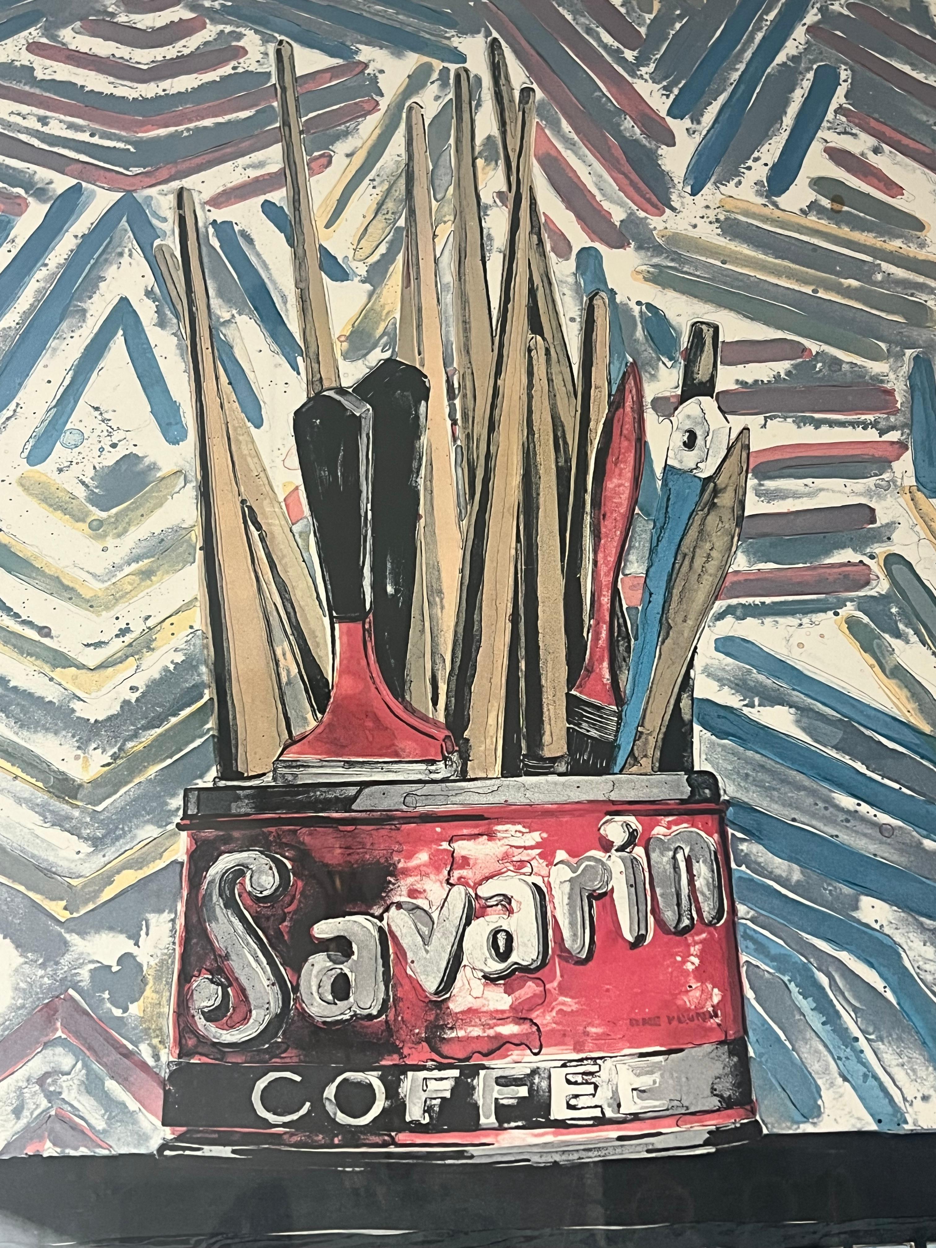 Late 20th Century A Classic Jasper Johns Savarin Paint Poster 1977 Whitney Museum For Sale