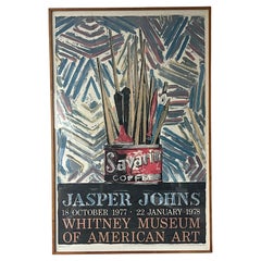 A Classic Jasper Johns Savarin Paint Poster 1977 Whitney Museum