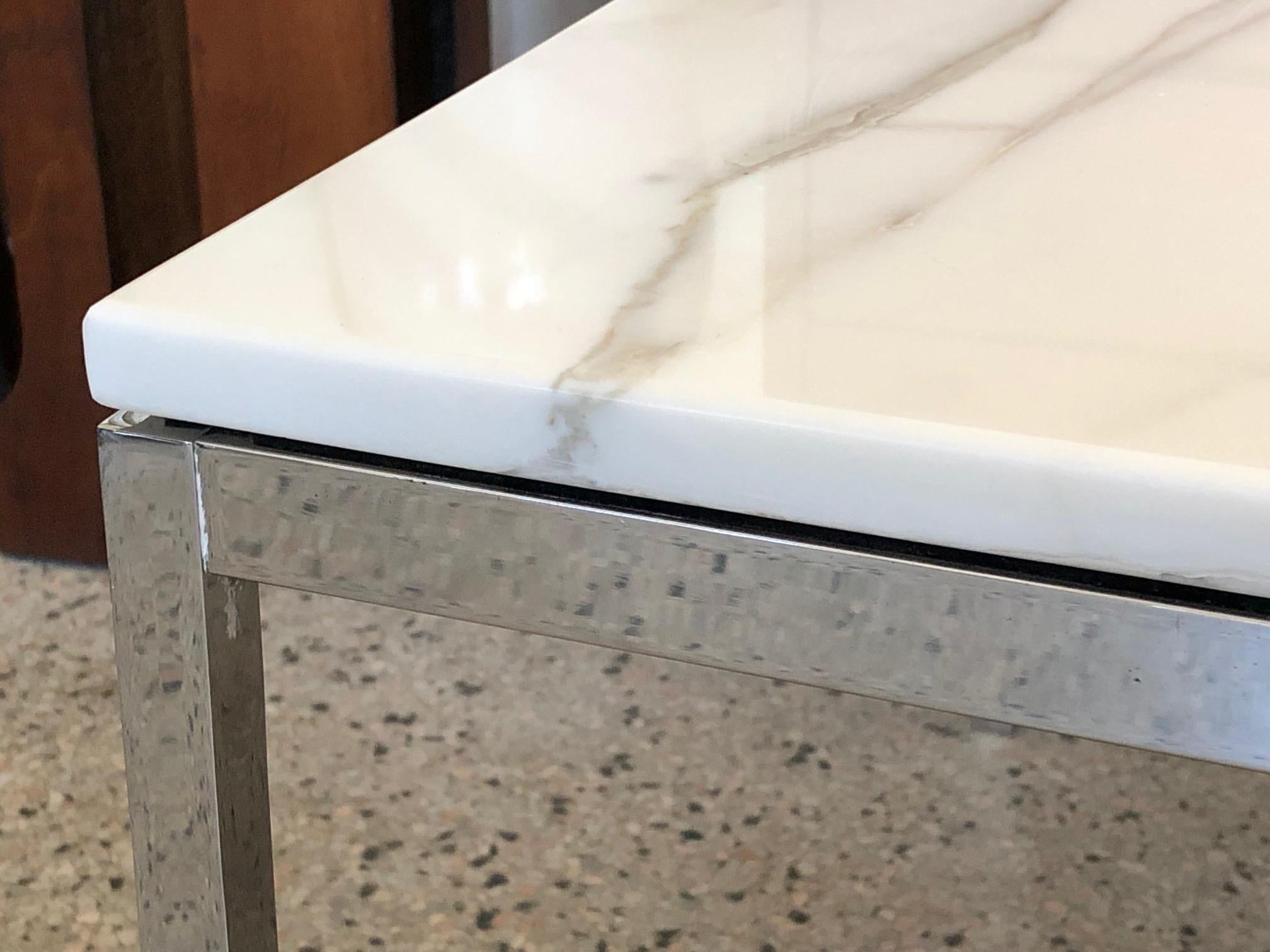 Mid-Century Modern Classic Knoll Carrara Marble Table