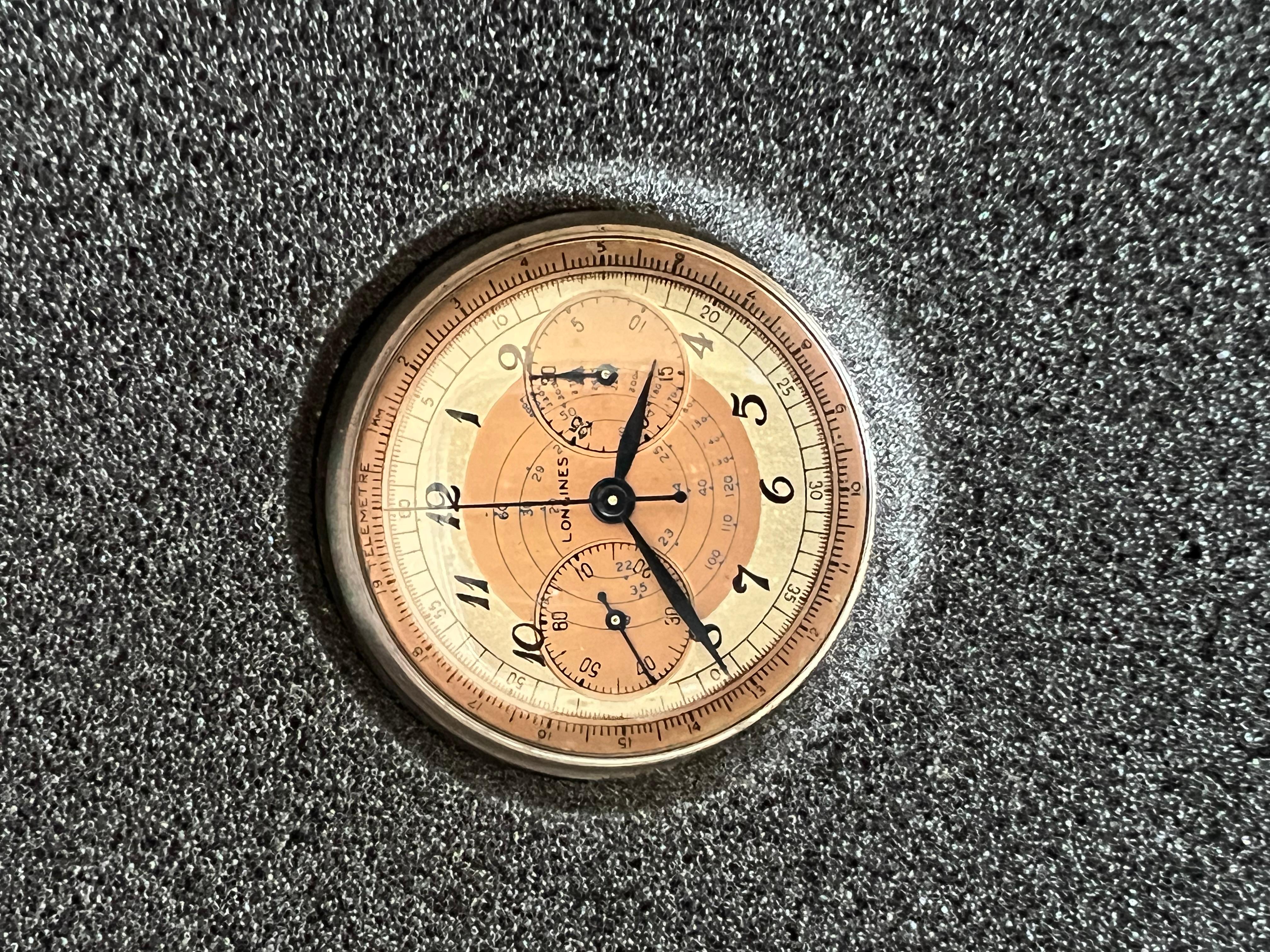 A Classic Longines Chronograph Stainless Steel 13ZN Telemeter Scale ca' 1930's For Sale 3