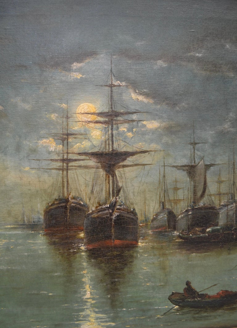 20th Century Classic Marine Painting Signed C. Langenbeck Dated 1906 For Sale