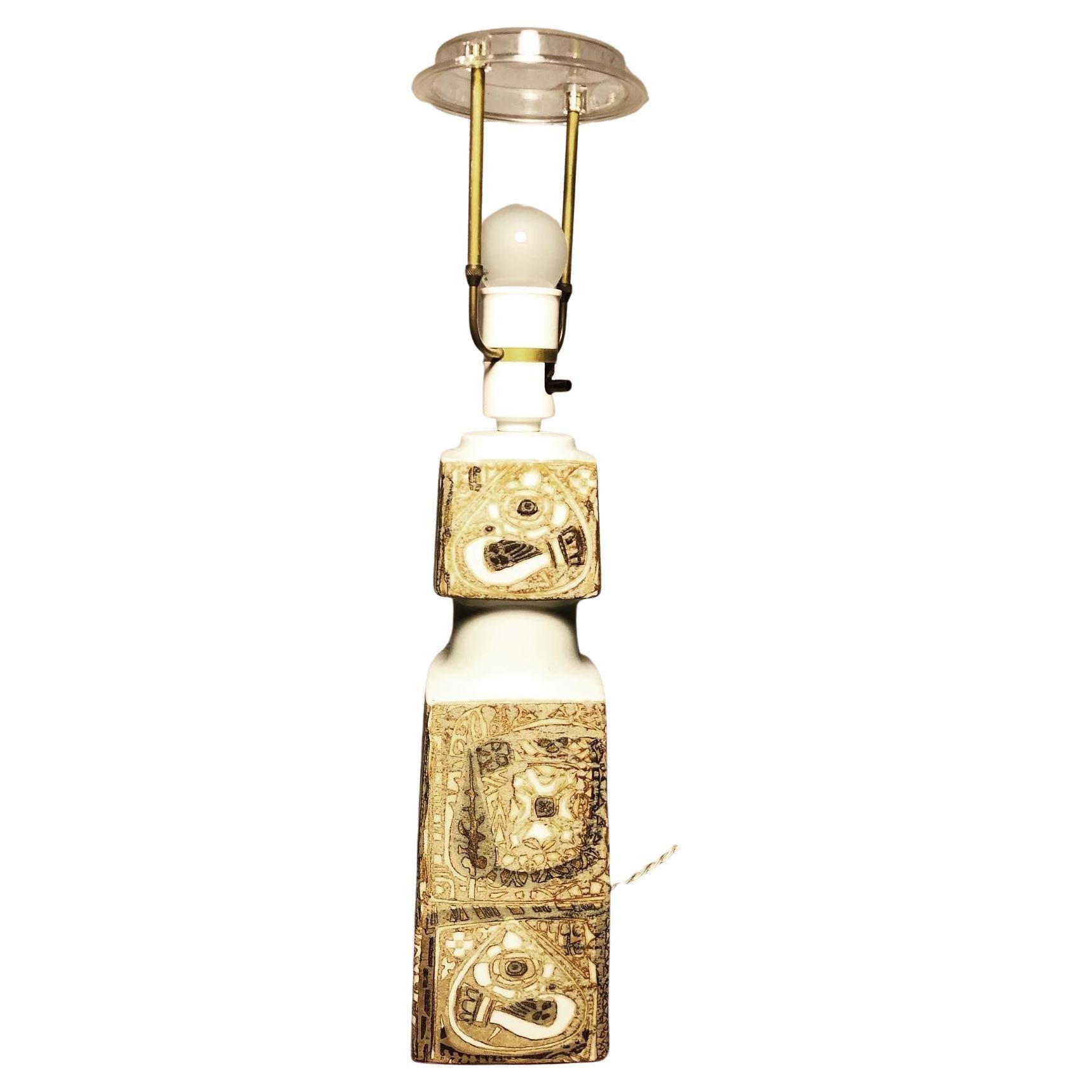 Lampe de table classique en céramique du milieu du siècle par Nils Thorssen pour Fog et Mørup  en vente