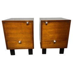 A Classic Pair of George Nelson Night Stands Herman Miller Basic Series 1950's