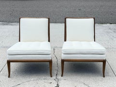A Classic Pair of Original T.H. Robsjohn-Gibbings Slipper Chairs for Widdicomb