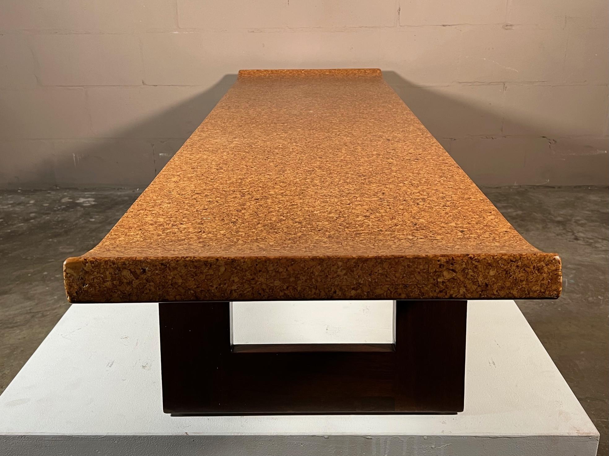 American Classic Paul Frankl Bench with Cork Top and Raised Ends