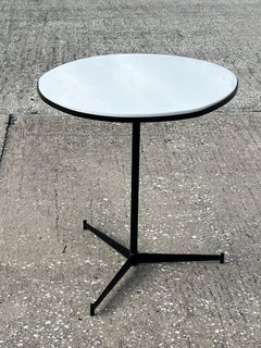 A Classic Paul McCobb Side Table Wrought Iron And Vitrolite ca' 1950's