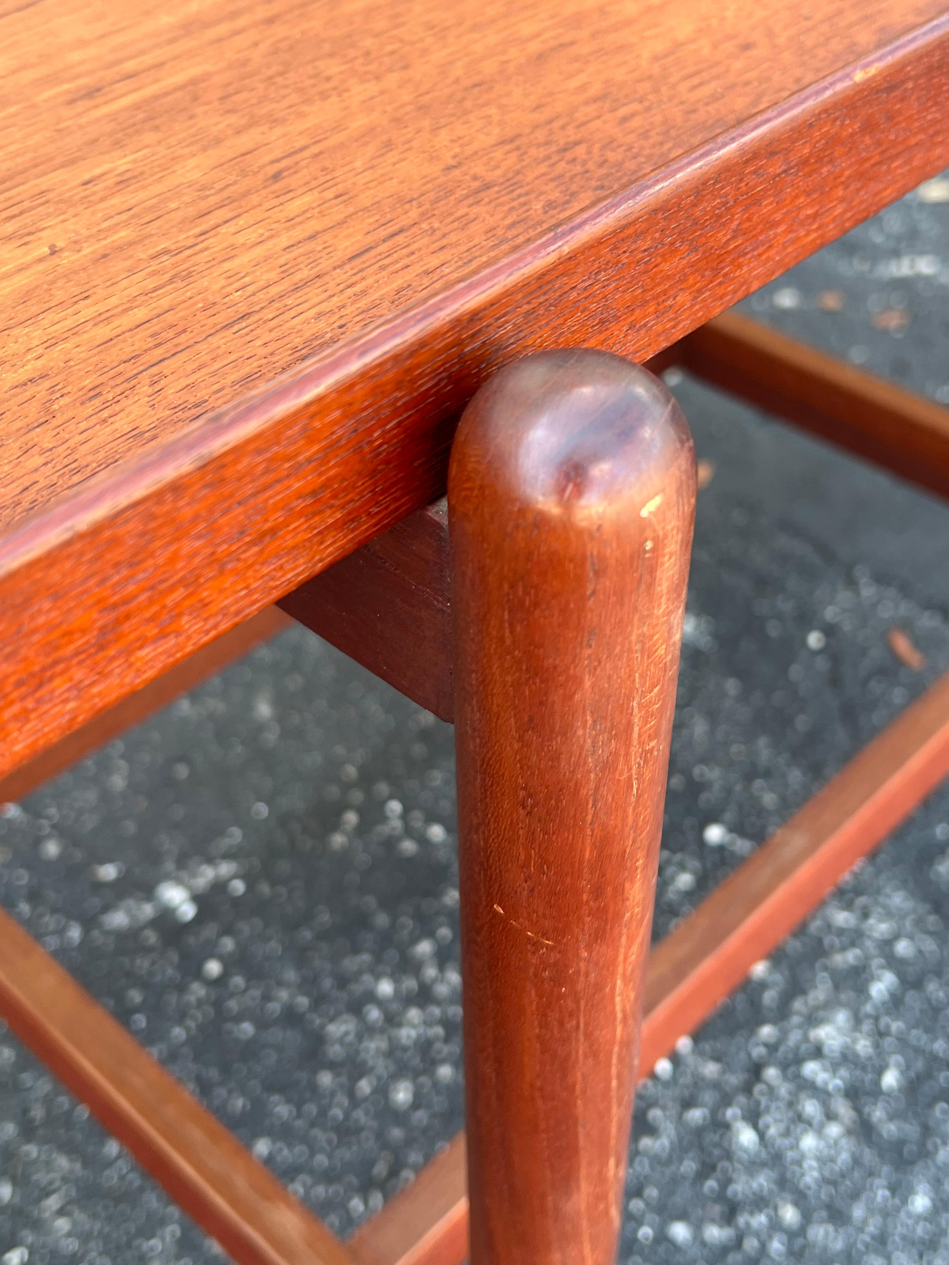 Chariot de bar classique en teck de Poul Hundevad avec une superbe Patina Ca' 1960's en vente 2