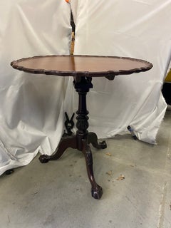 A Classic Solid Mahogany Chippendale Tilt Top Tea Table, Circa 1875