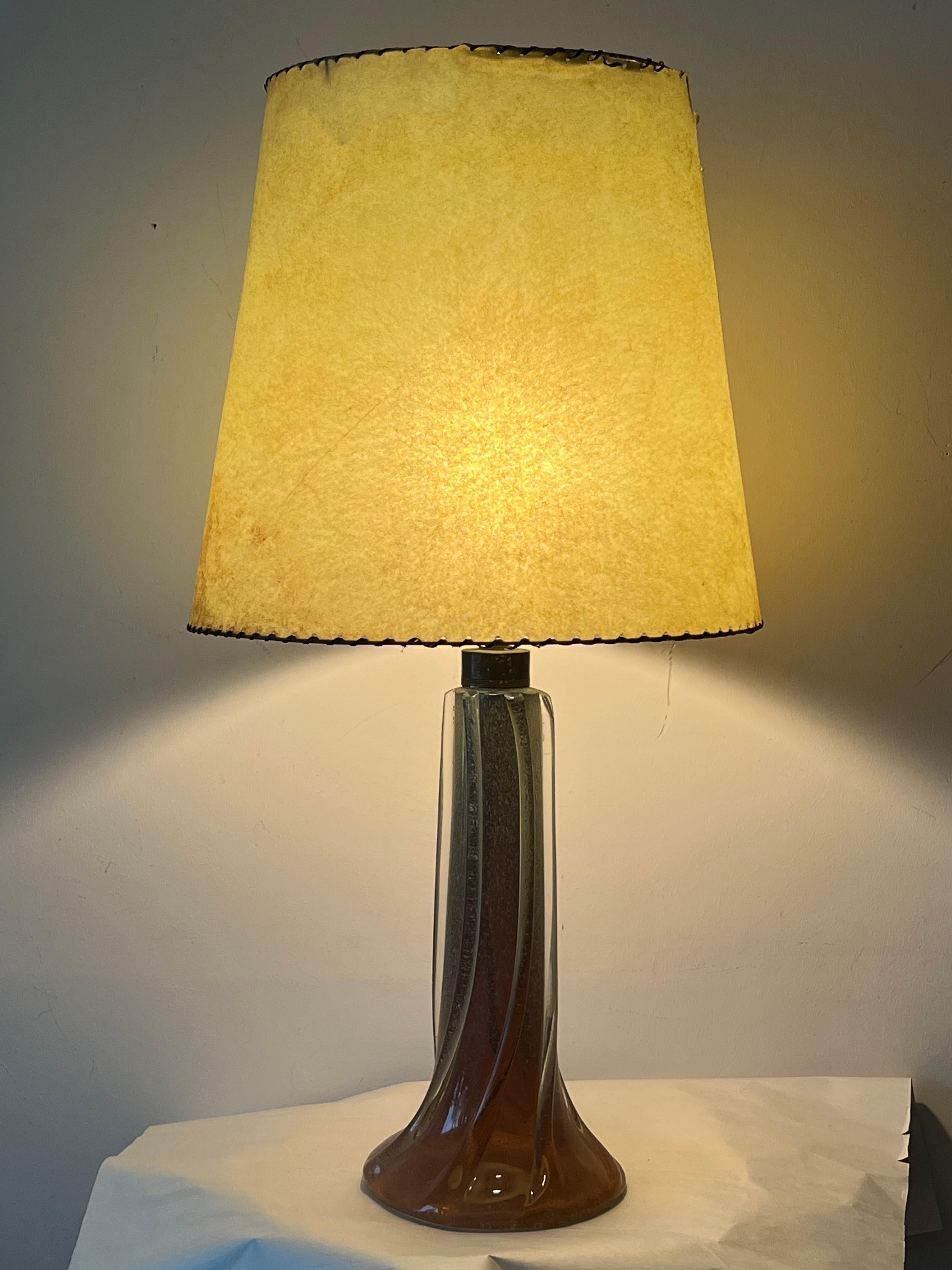 Verre d'art Lampe de table classique de Seguso, vers 1950 en vente