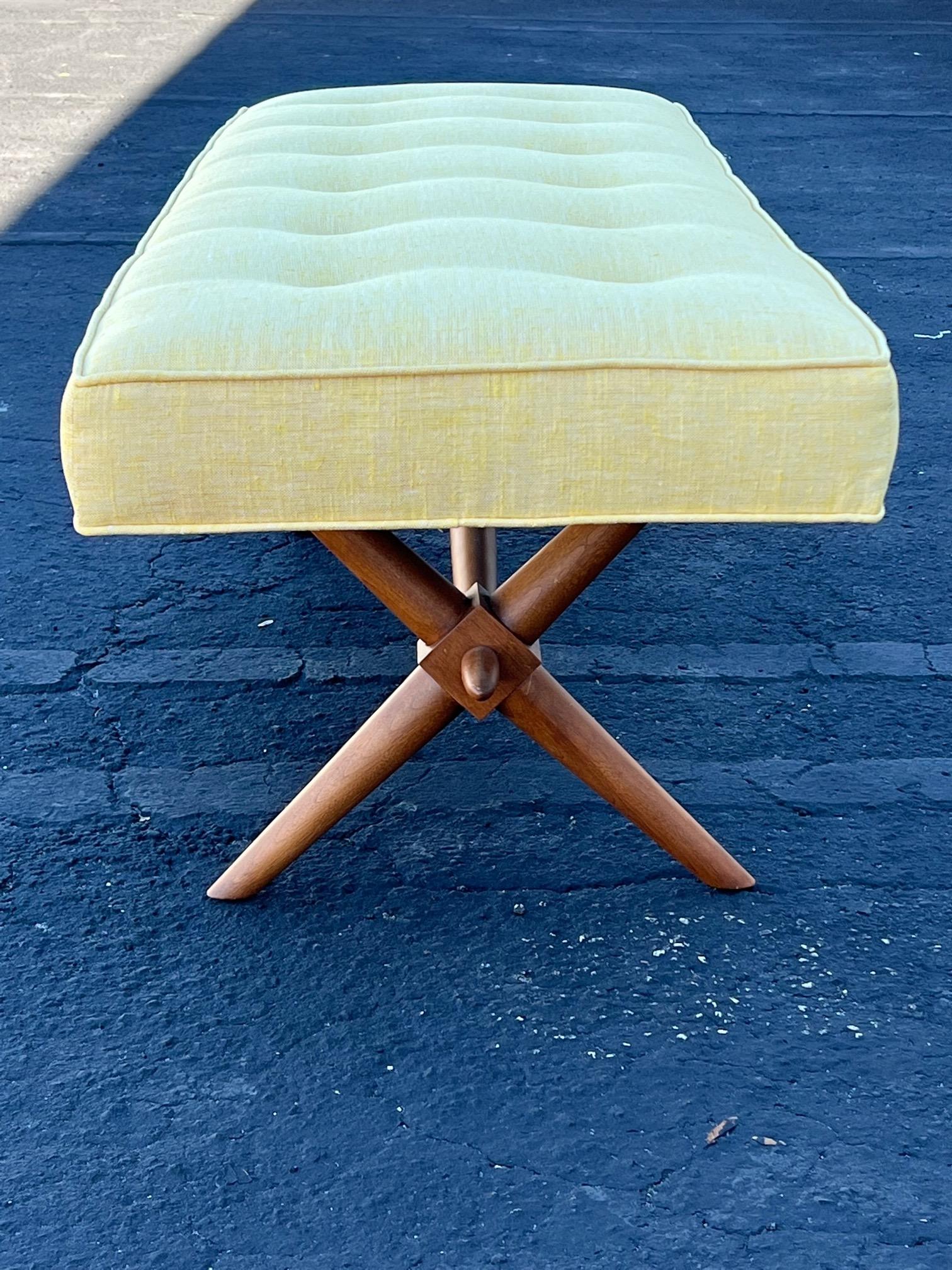 Mid-20th Century Classic Upholstered Bench by T.H. Robsjohn-Gibbings