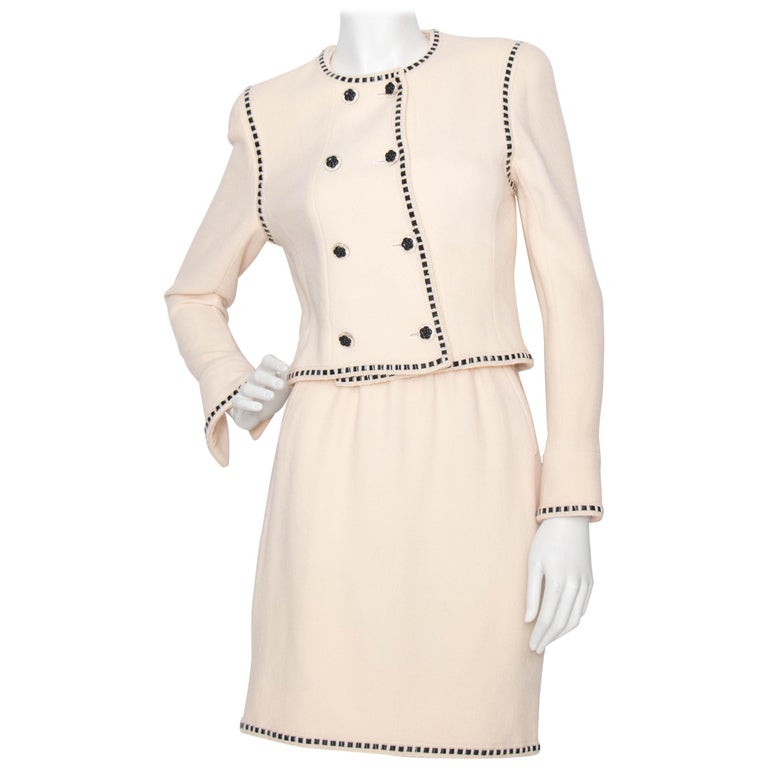 Vintage Chanel Pleated Skirt Suit