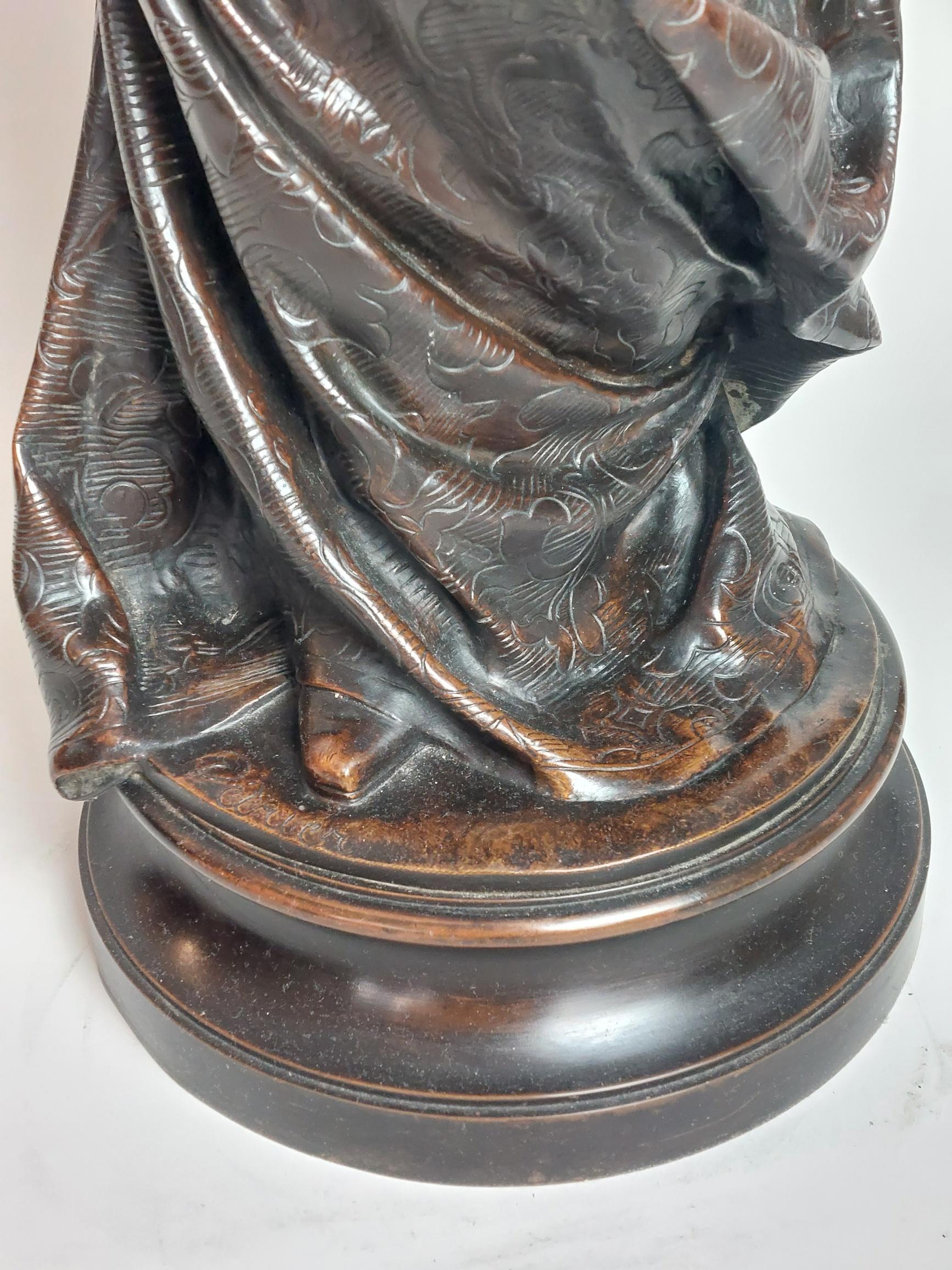 Classical 19th Century French Bronze Titled ‘Autumn’ Signed Detrier For Sale 5