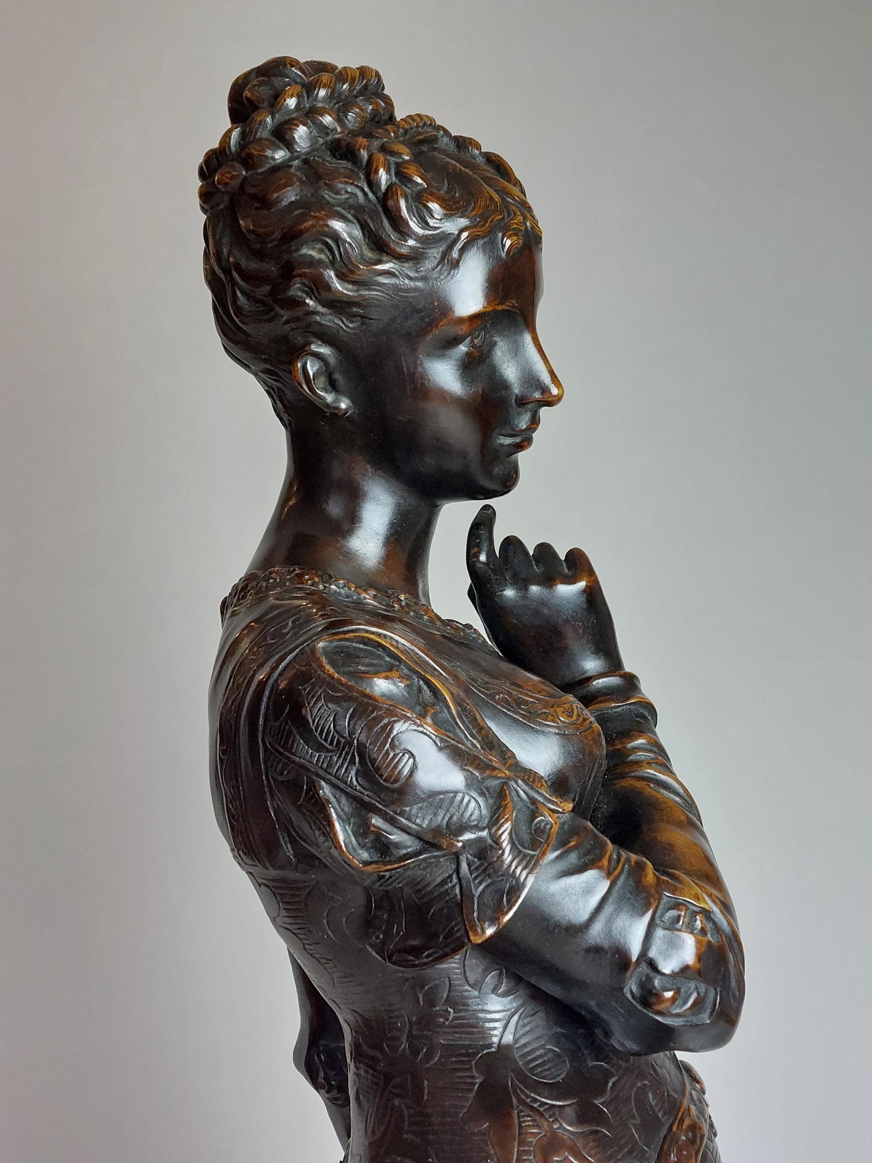 Cast Classical 19th Century French Bronze Titled ‘Autumn’ Signed Detrier For Sale