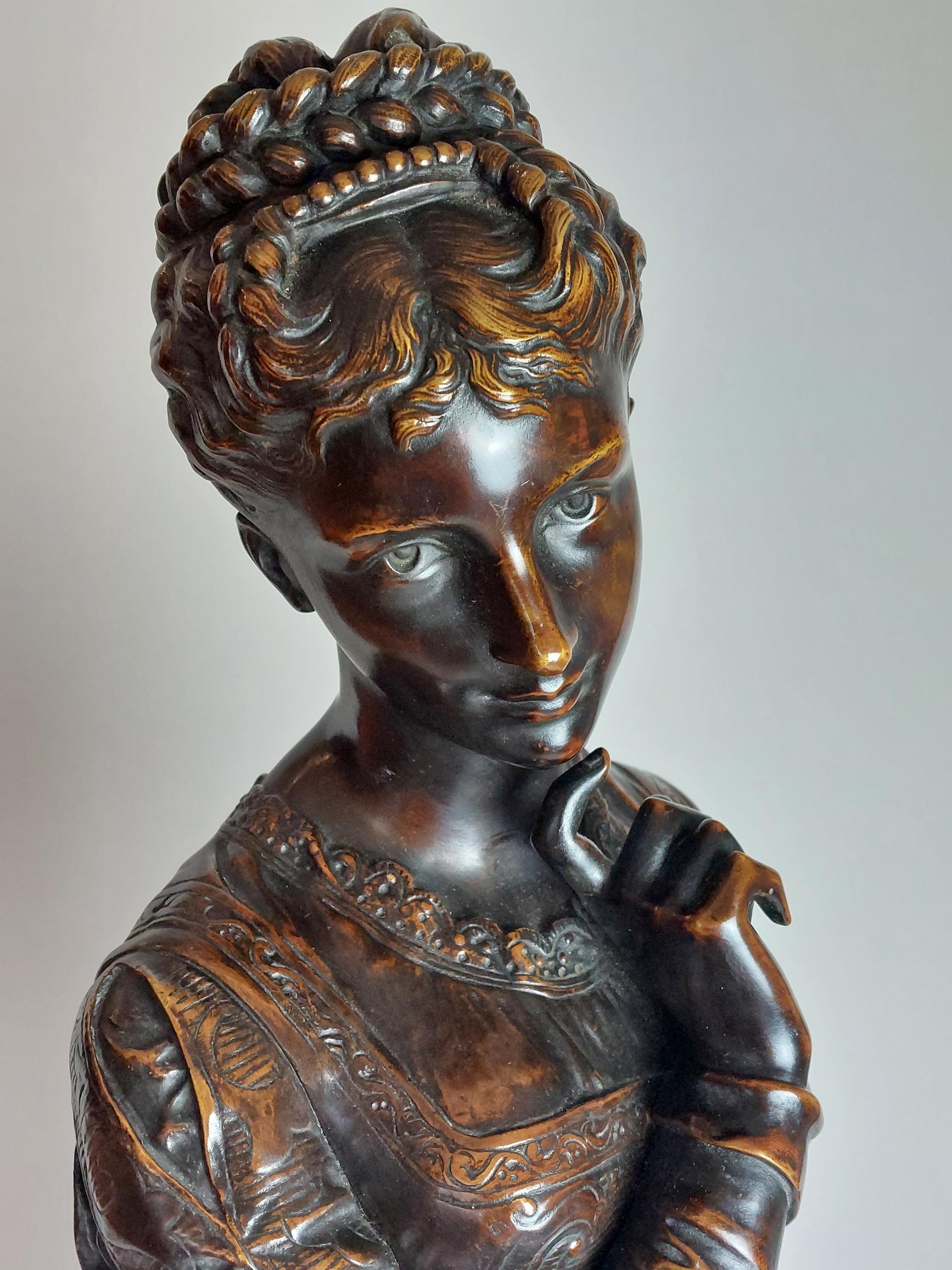 Classical 19th Century French Bronze Titled ‘Autumn’ Signed Detrier In Excellent Condition For Sale In London, GB