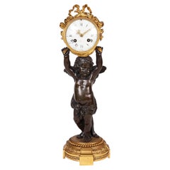 Classical French Bronze & Ormolu Striking Mantel Clock