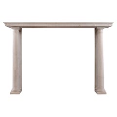 A Classical Regency Fireplace in White Statuary Marble
