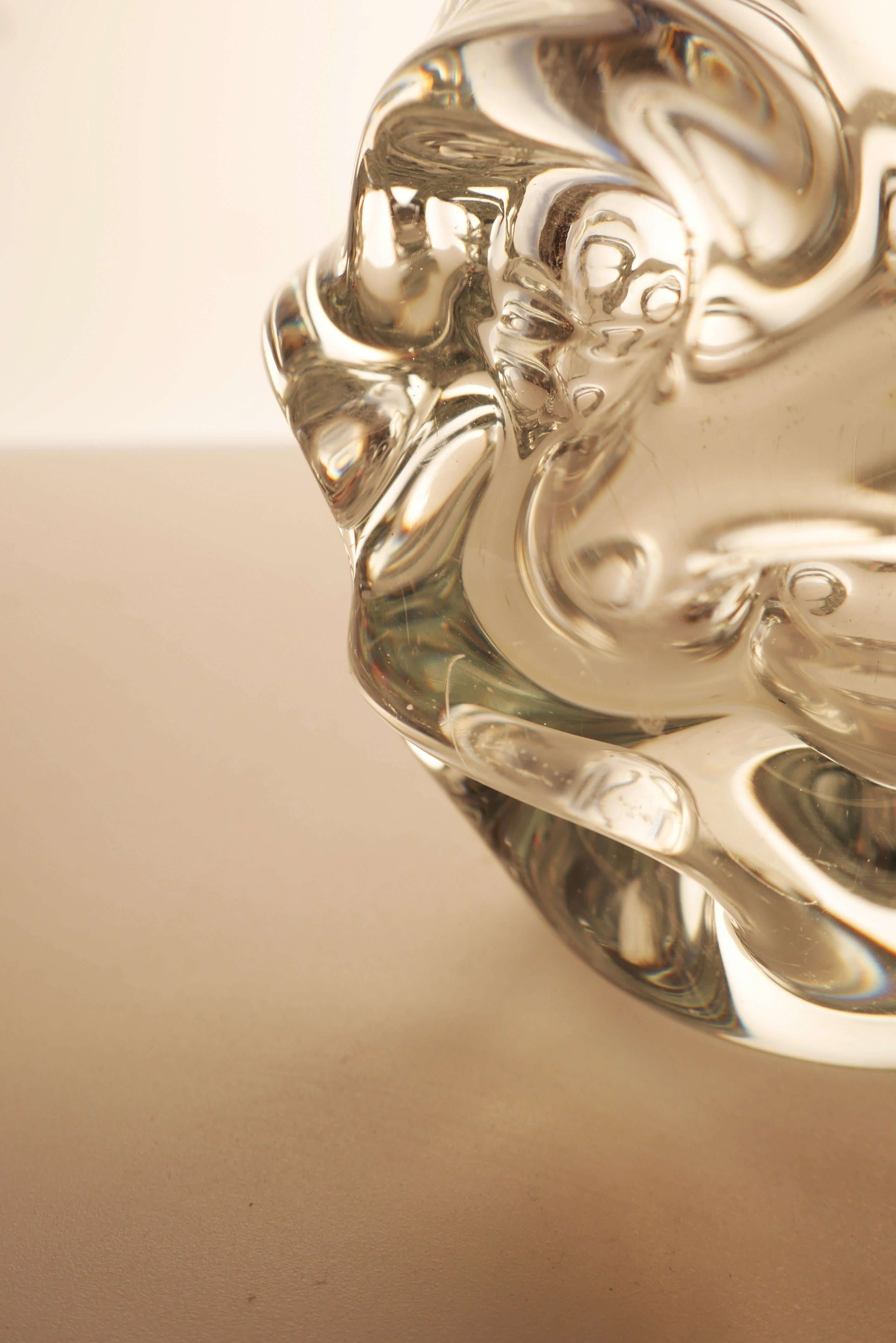 Mid-20th Century A Clear Crystal Glass Vase by Börne Augustsson for Åseda, Sweden