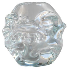A Clear Crystal Glass Vase by Börne Augustsson for Åseda, Sweden