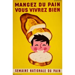 Original advertising poster from 1958realized by A. Clenisson - Bread