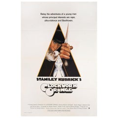Vintage "A Clockwork Orange" 1972 U.S. One Sheet Film Poster