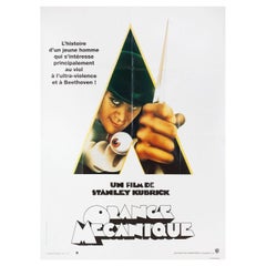 Vintage A Clockwork Orange R1990s French Grande Film Poster