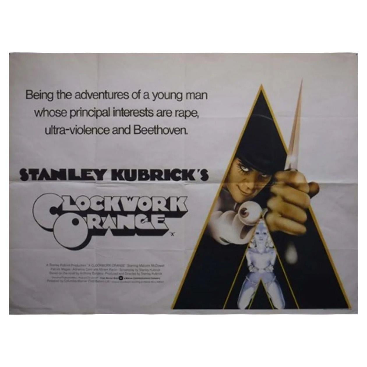 A Clockwork Orange, Unframed Poster, 1971 For Sale