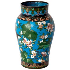 Cloisonné Meiji Vase with Cherry Blossoms