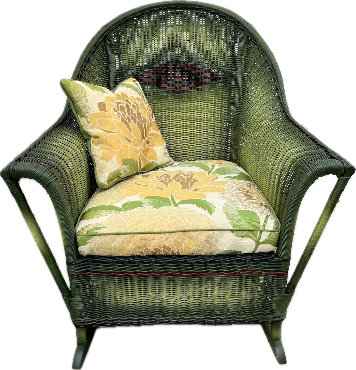 green rocker chair
