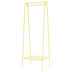 'A' Clothes Rail in Yellow with a Pine Pole