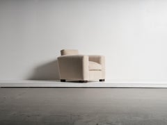 A Club Chair, Upholstered in Ivory Pure Alpaca
