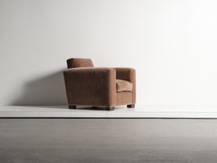 A Club Chair, Upholstered in Pure Mohair