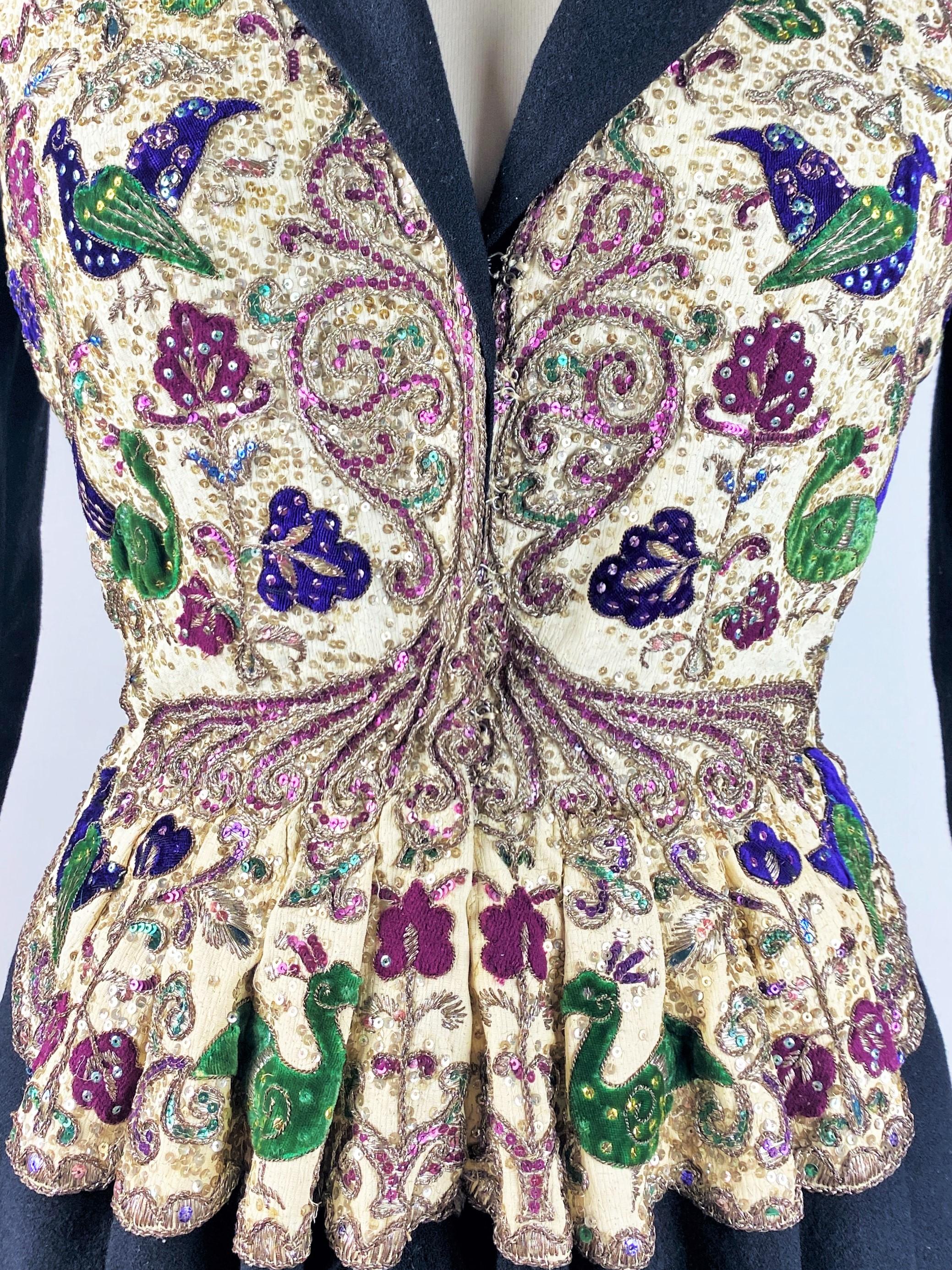Un vestido de Maison Paquin Alta Costura París Francia Circa 1945 en Bueno Estado en Toulon, FR