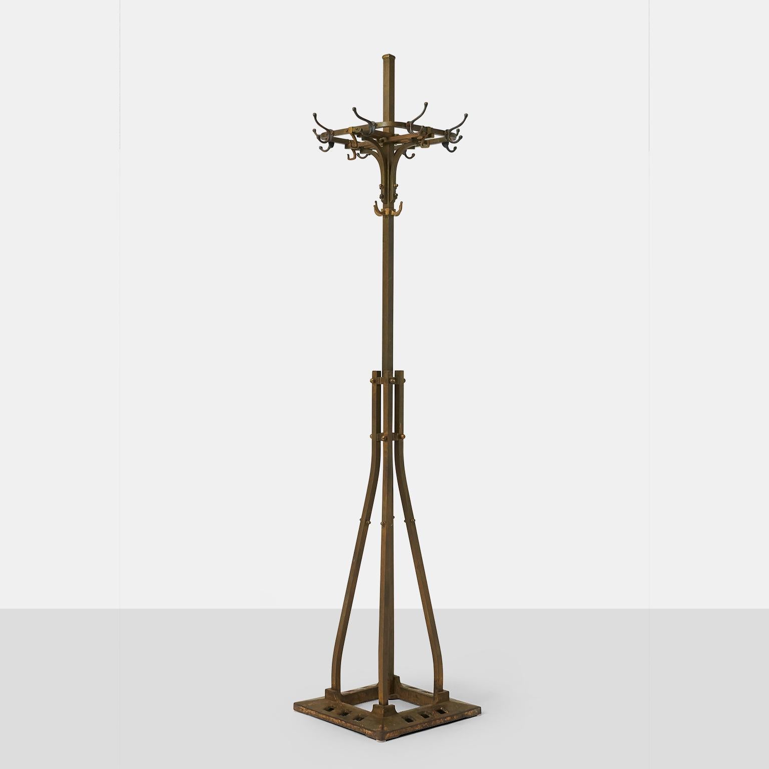 A Coat Rack by Adolf Loos designed for Café Capua. 
Unmarked. 
16 1/4 x 15 1/4 base