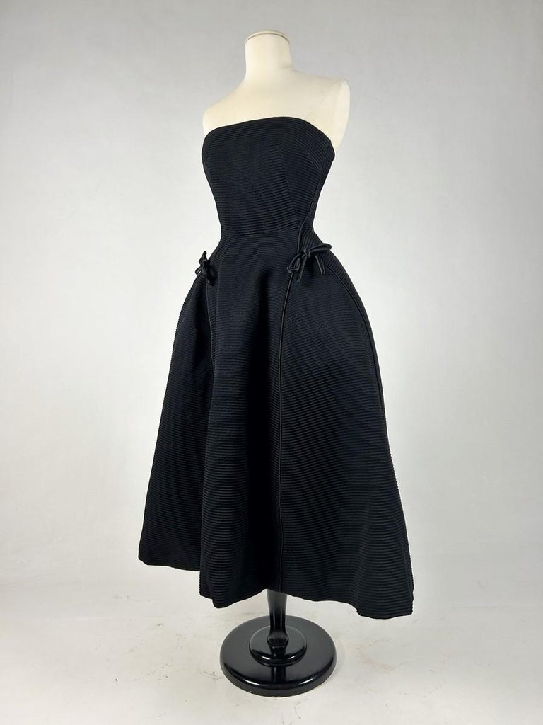 black long corset dress Manali Strapless Corset Maxi Dress