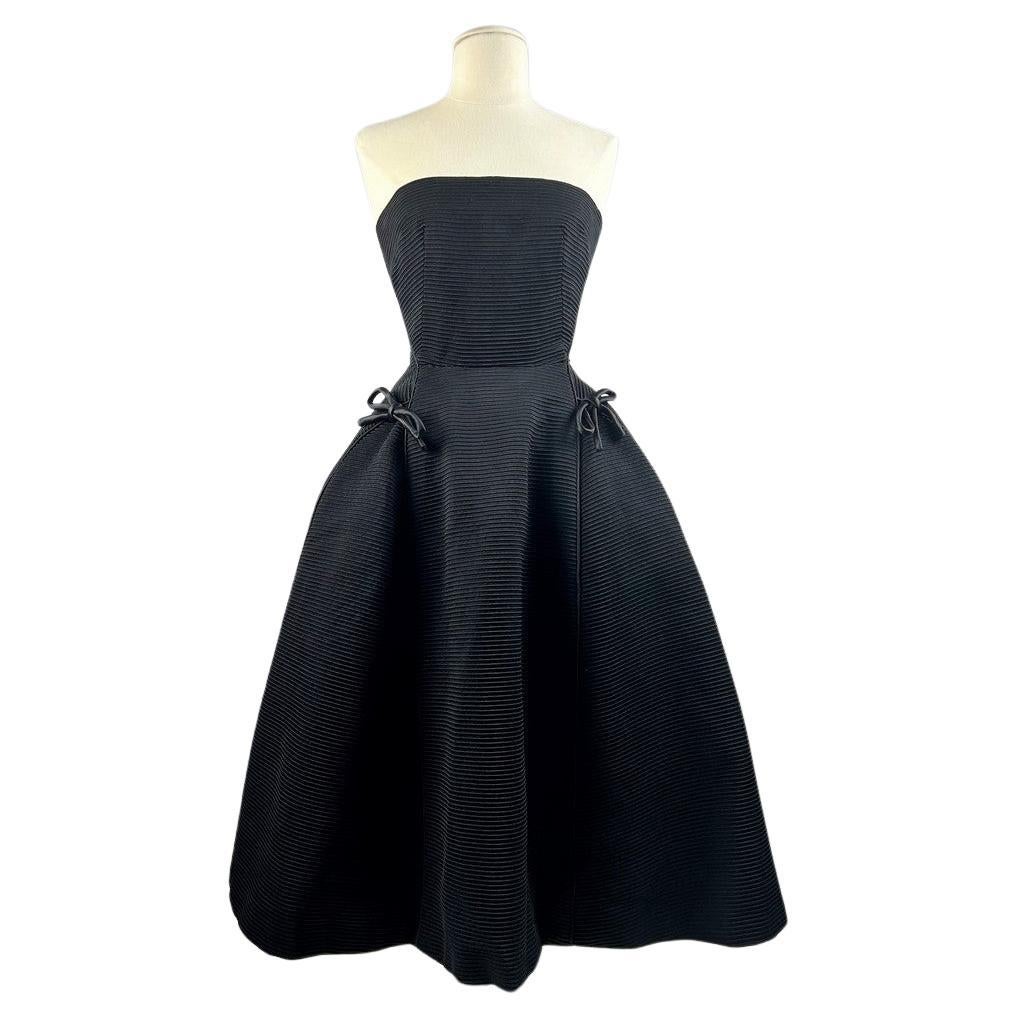 Christian Dior Vintage Haute Couture Silk Satin Corset Sculpted Gown at  1stDibs