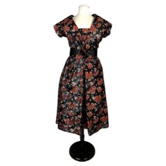 A cocktail dress in "Velours au sabre" - France, circa 1955