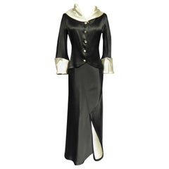 A Coco Chanel (attributed to) Tuxedo Satin Skirt Couture Suit, Paris Circa 1933