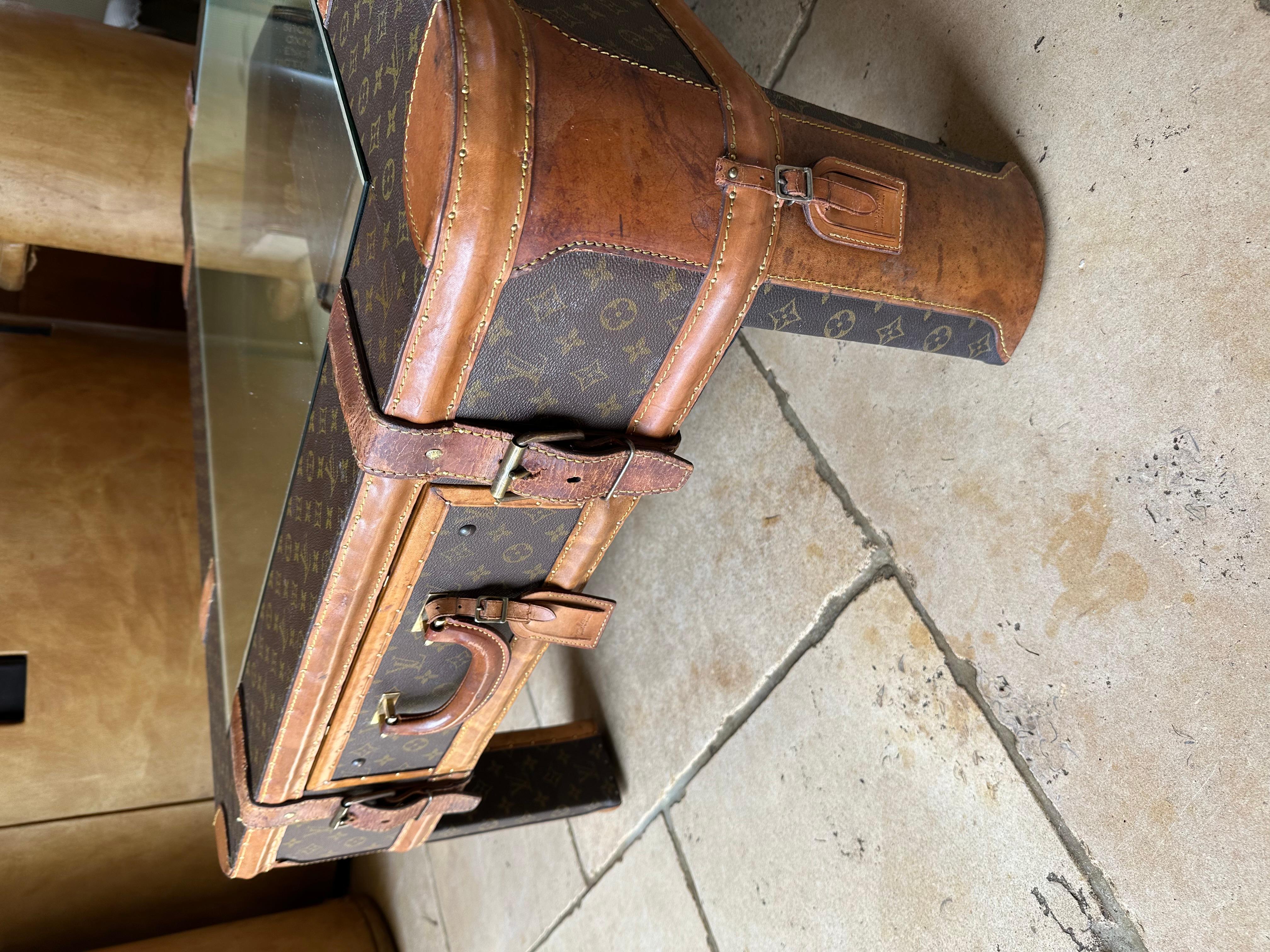 Mid-20th Century A coffee table made from vintage Louis Vuitton luggage For Sale