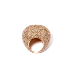 Statement ognac Diamond Cocktail Ring in 18 Karat Pink Gold