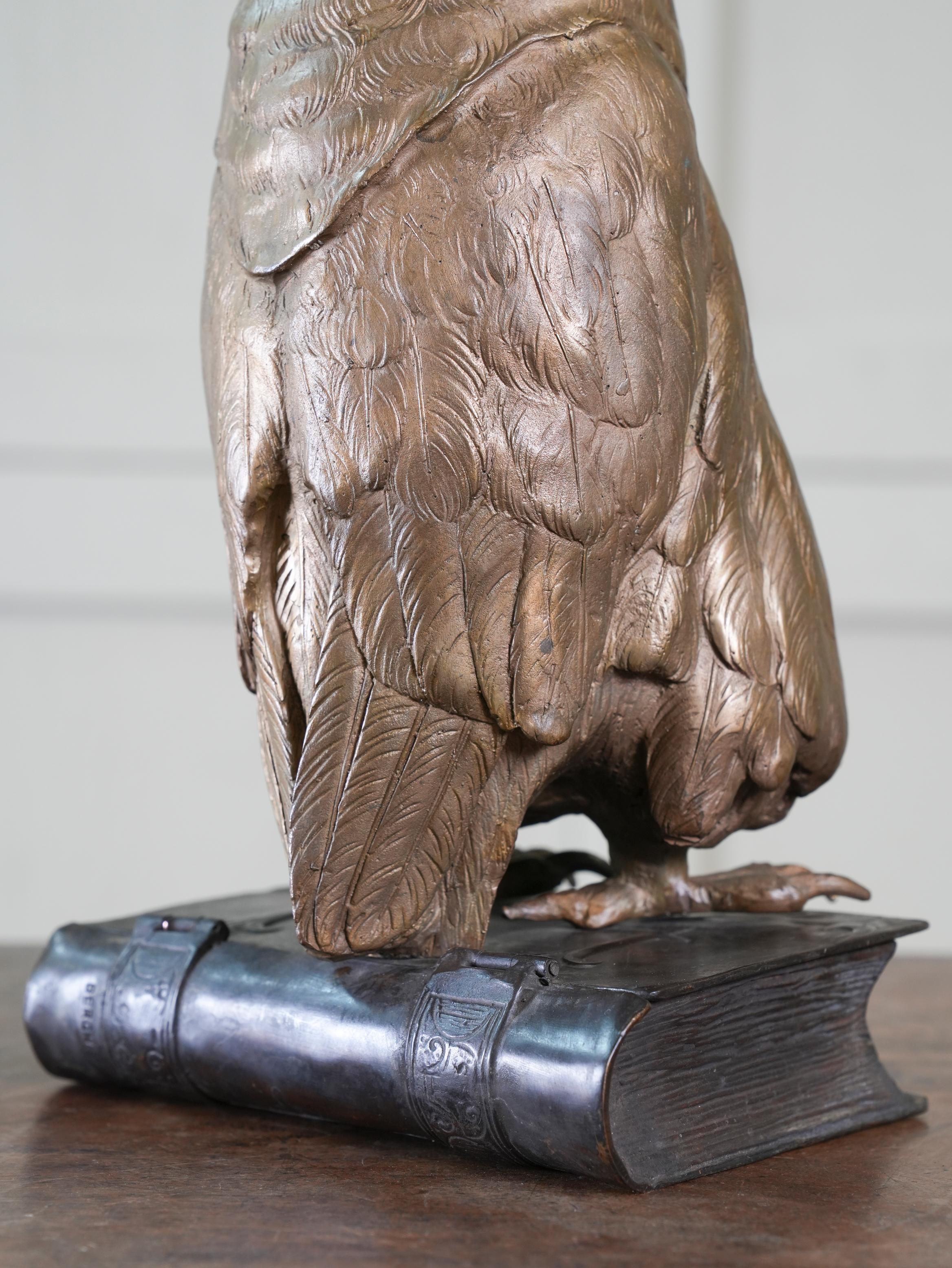Cold Painted Viennese Bronze Owl by Franz Bergmann 10